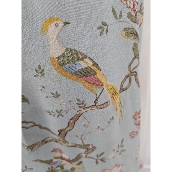 H&M GP&J Baker Collab Top Womens sz 8 Floral Bird Blouse Mint Blue Cottagecore - Picture 6 of 14